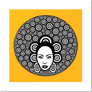 Afro Hair Posters and Art